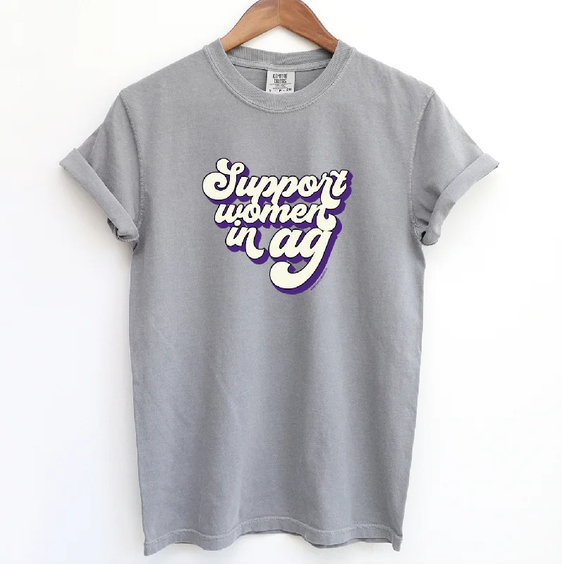 Retro Support Women In Ag Purple ComfortWash/ComfortColor T-Shirt (S-4XL) - Multiple Colors!