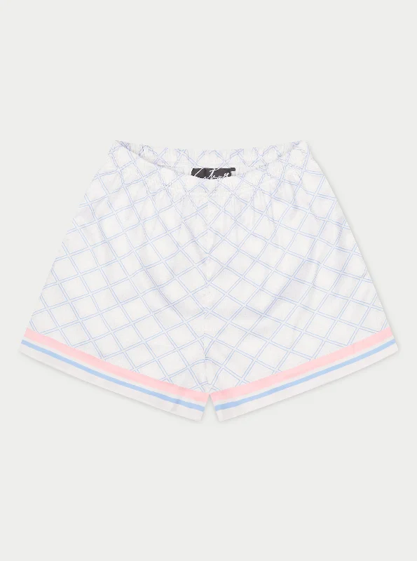 EMBLEM PRINT SHORTS - BLUE