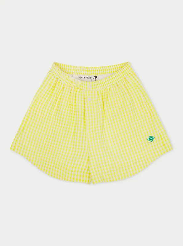 GINGHAM SHORTS - YELLOW