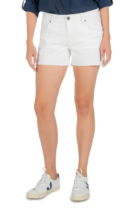 Jane High Rise Shorts In Optic White