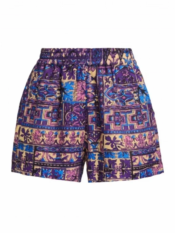 Monte Shorts In Violet Tile