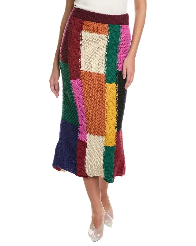 RHODE Reilly Wool-Blend Skirt