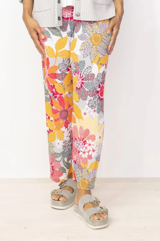 Floral Flood Pant In Melon