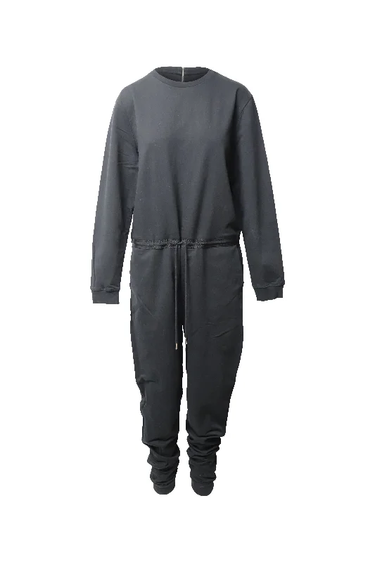 Ninety Percent Long-Sleeve Jumpsuit in Black Organic Cotton