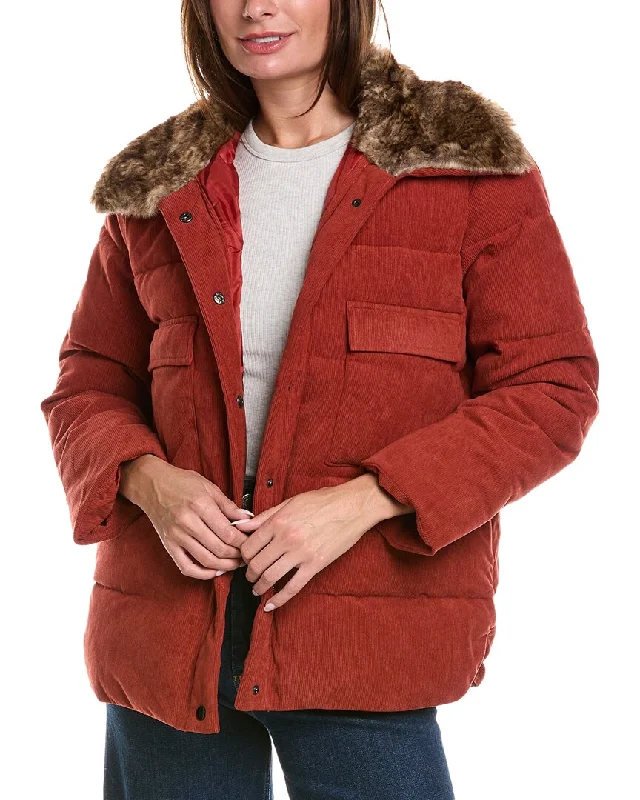 Pascale La Mode Corduroy Puffer Coat