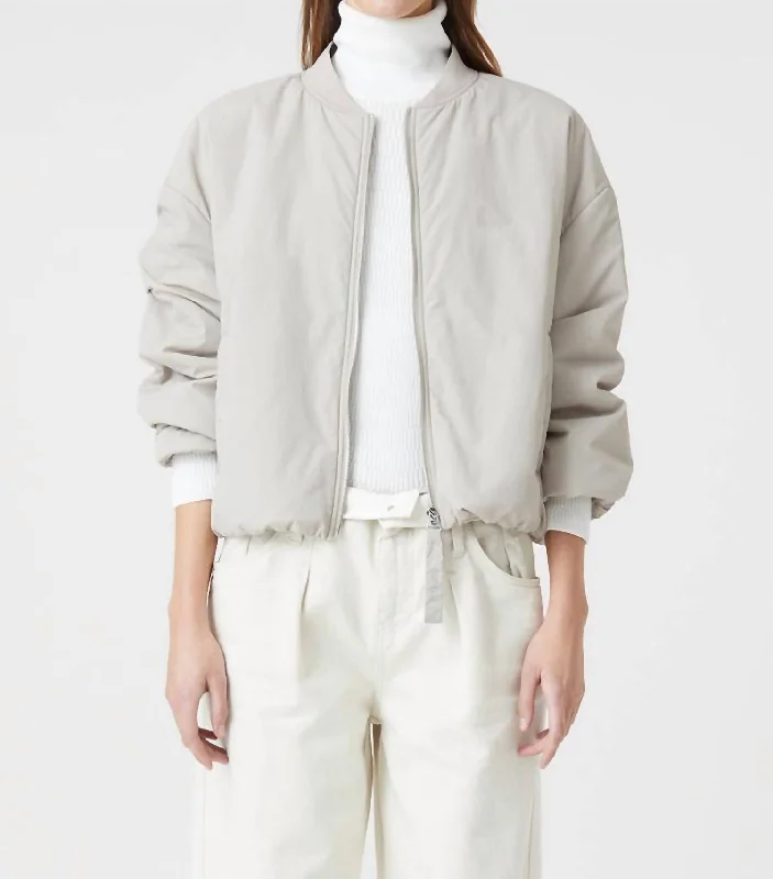 Puffer Jacket In Plaster Beige