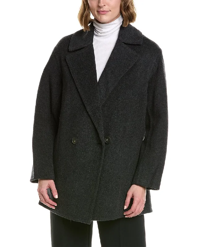 Vince Fine Wool-Blend Car Coat