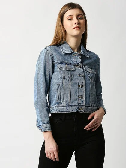 Women's Dark Blue Classic Cut Jacket