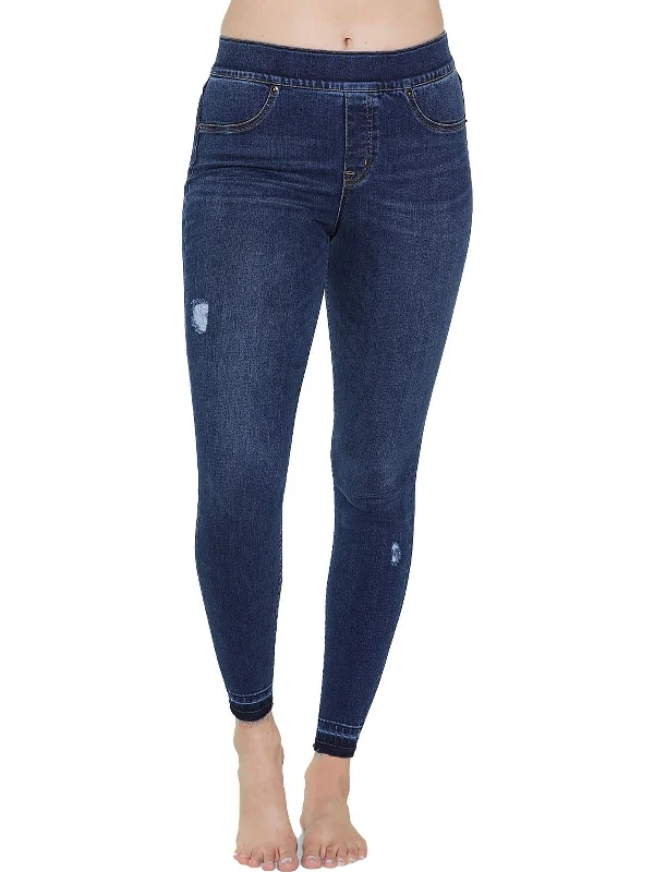 Womens Shape and Lift Distressed Skinny Jeans