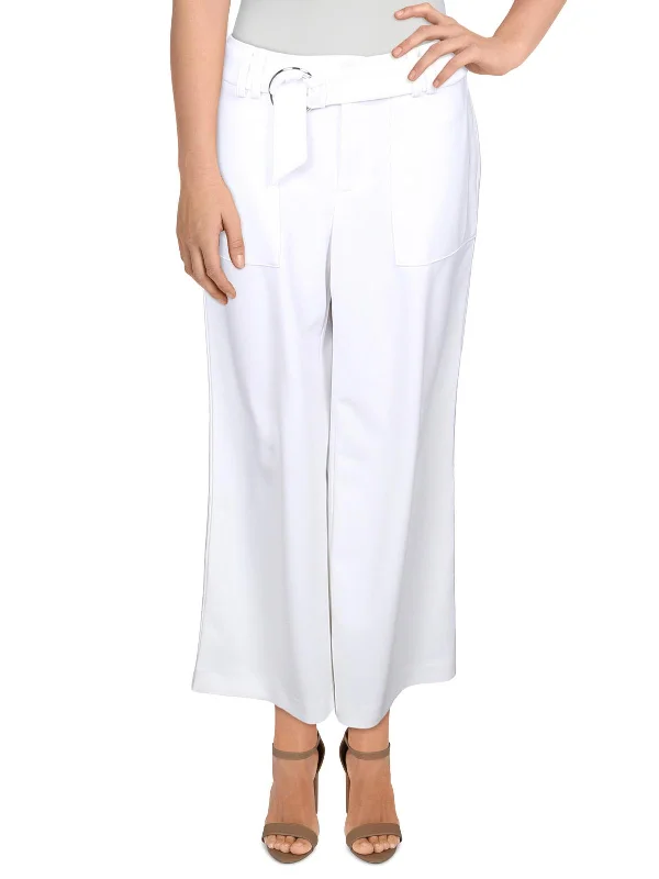 Womens Utility Pocket Wide Leg Pants