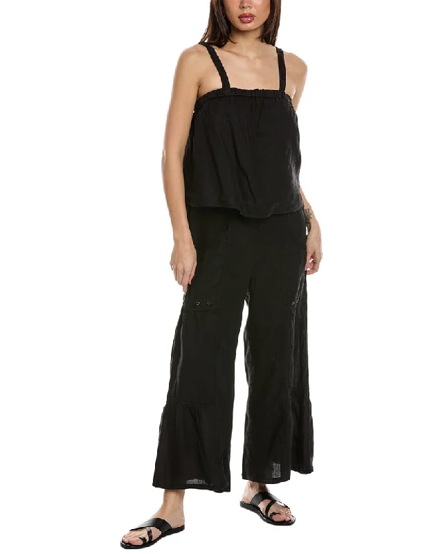 XCVI Cleon Flounce Linen Jumpsuit