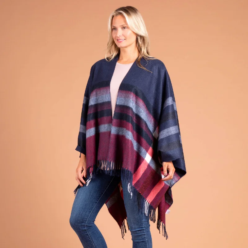 Plaid Ruana Wrap