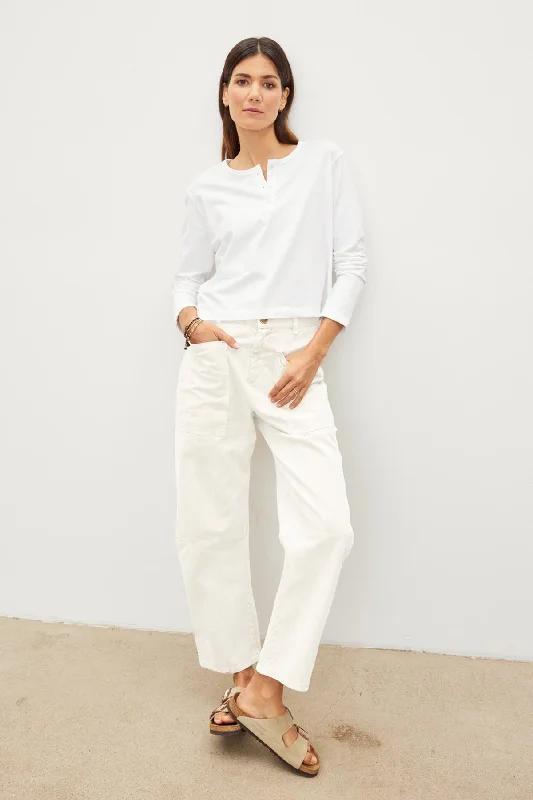 BRYLIE SANDED TWILL UTILITY PANT