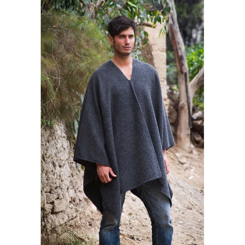 Inca Explorer Men's Alpaca Blend Poncho