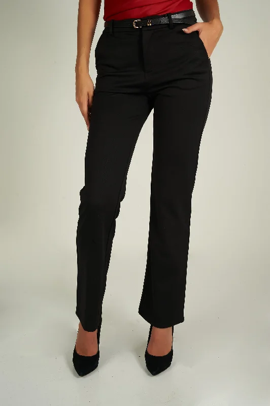 Straight-leg pant with belt - YP5054 - (E-C1)