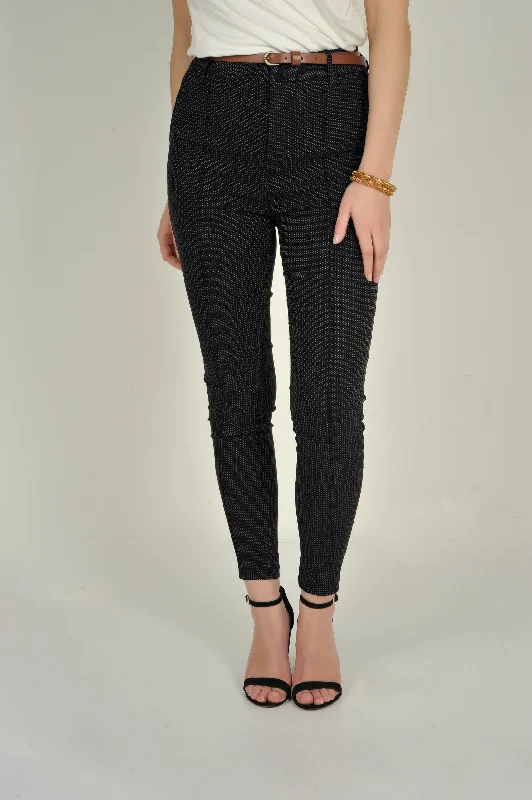 Slim-leg pant with belt - YP4518 - (E-C9)