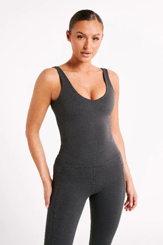 Nadine Yoga Top - Charcoal