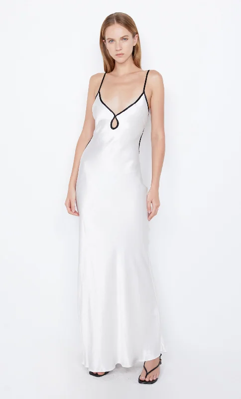 CEDAR CITY MAXI DRESS - IVORY/BLACK