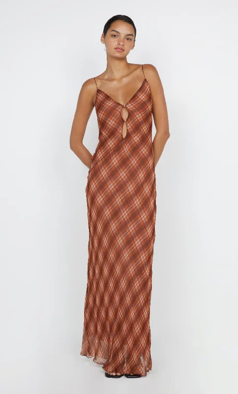 DEVI MAXI DRESS - DESERT CHECK