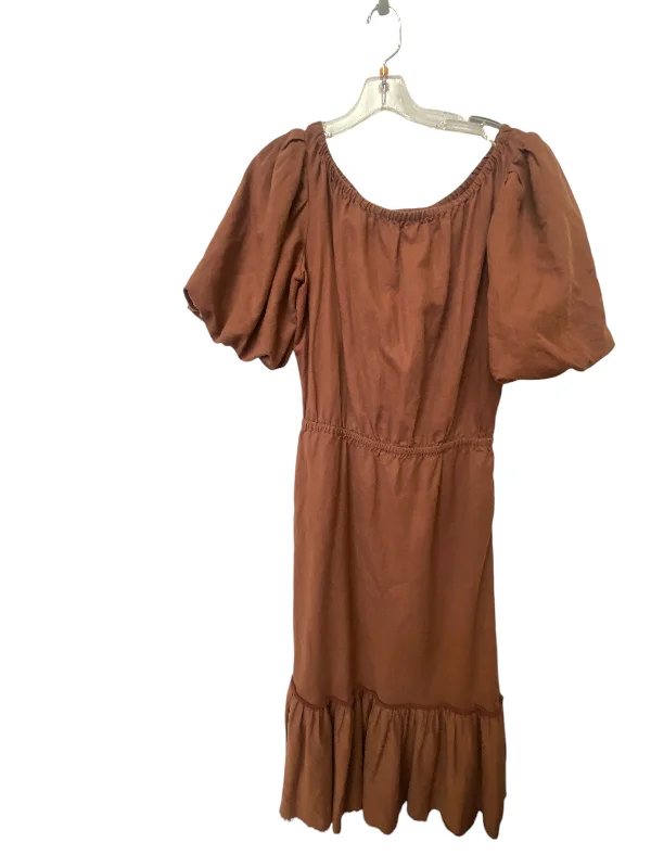 Dress Casual Maxi By Tory Burch In Brown, Size: L