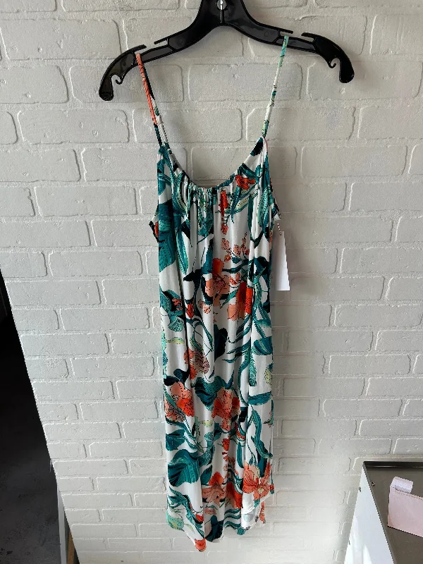 Dress Casual Midi By Clothes Mentor In Green & Orange, Size: S