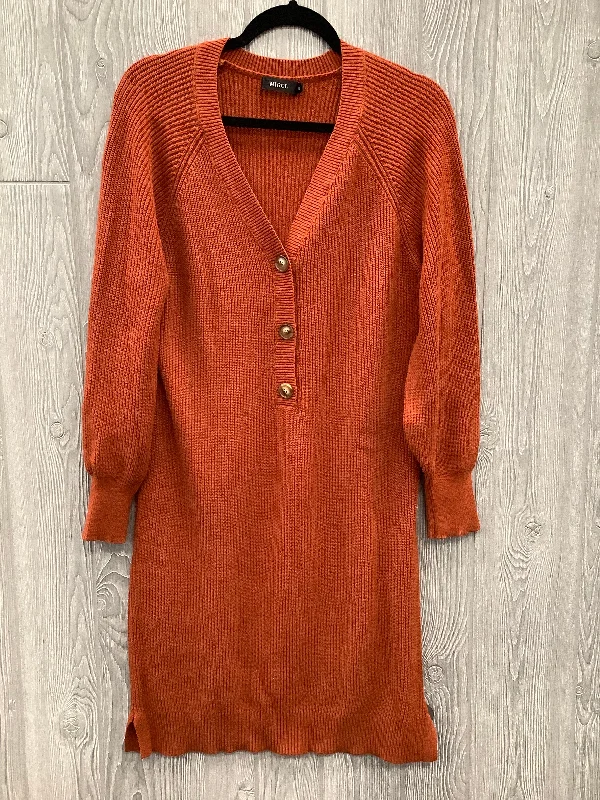 Dress Casual Midi By Clothes Mentor In Orange, Size: Xl