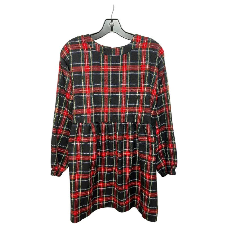 Dress Casual Midi By Collusion In Plaid Pattern, Size: 2