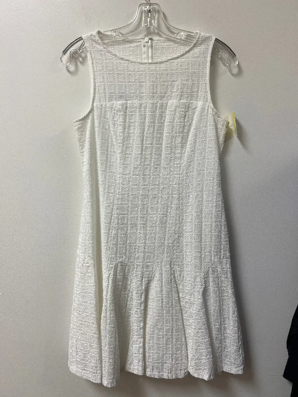 Dress Casual Midi By Donna Morgan In White, Size: Xs