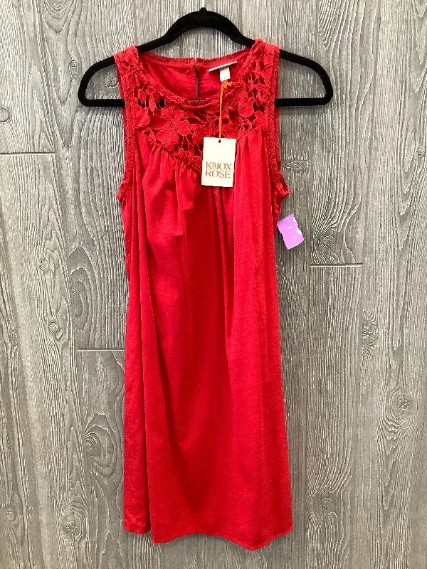 Dress Casual Midi By Knox Rose In Red, Size: Xs