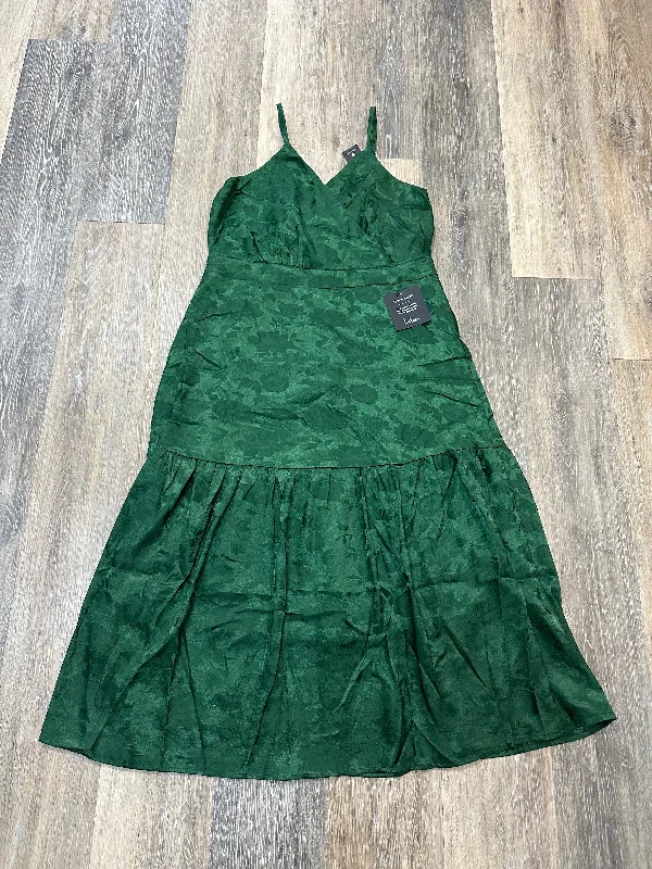 Dress Party Midi By Lulus In Green, Size: L