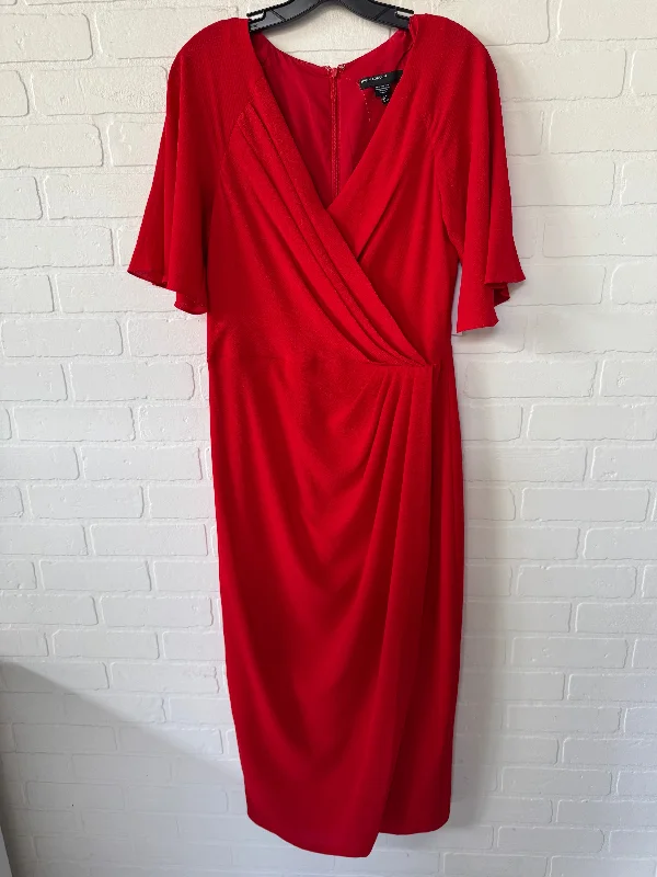 Dress Party Midi By Maggy London In Red, Size: M