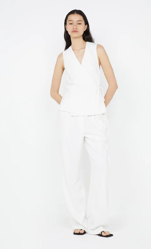 NINAH TIE VEST - WHITE