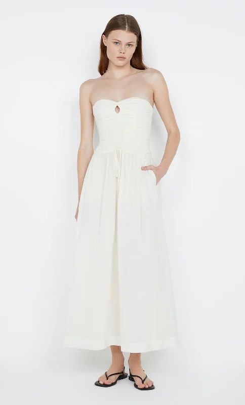 PALMER STRAPLESS MAXI  - IVORY