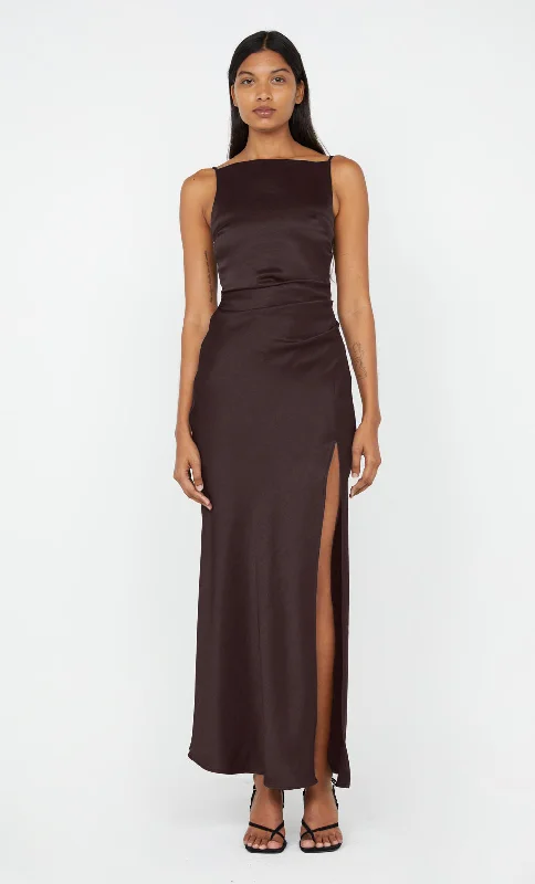 THE DREAMER MAXI DRESS - DARK CHOCOLATE