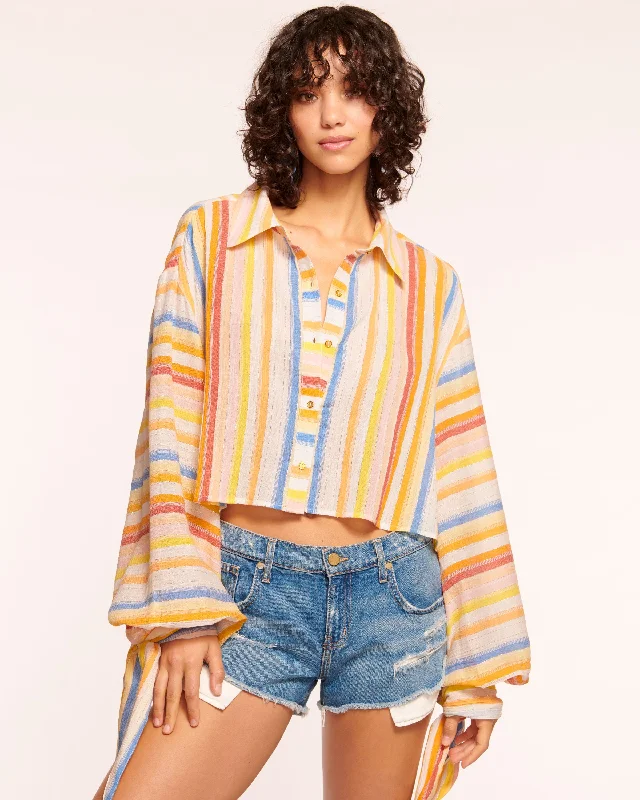 Vesta Button Down Coverup Top